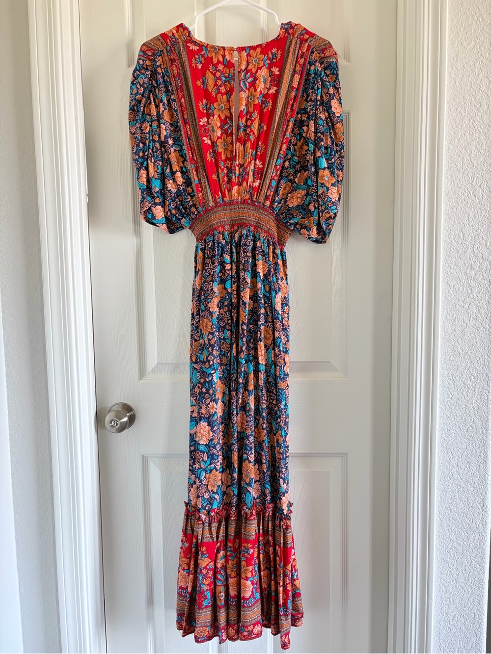 Baltic Born Navy Multi Floral V-Neck Midi Dress - Picture 4 of 6